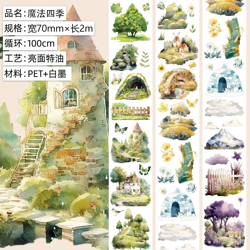 「1585」 五宝文創 PETテープ マスキングテープ【2m】