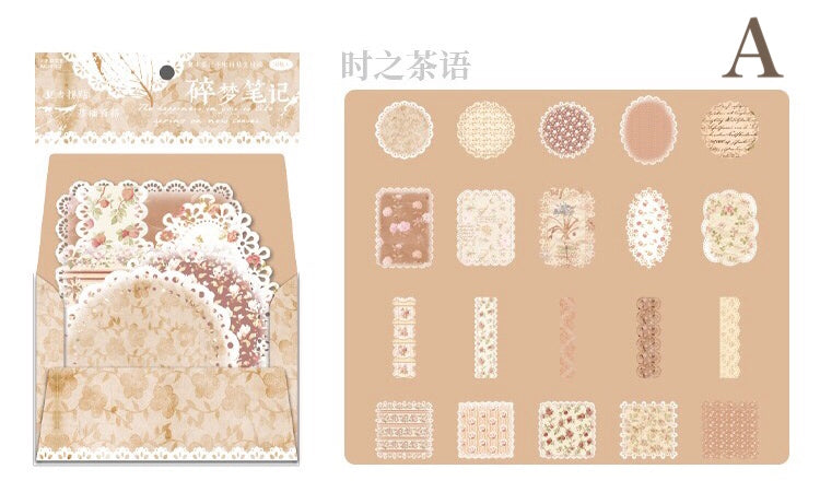 「1655ad」 レース 素材紙 レースペーパー 全6種 30枚入
