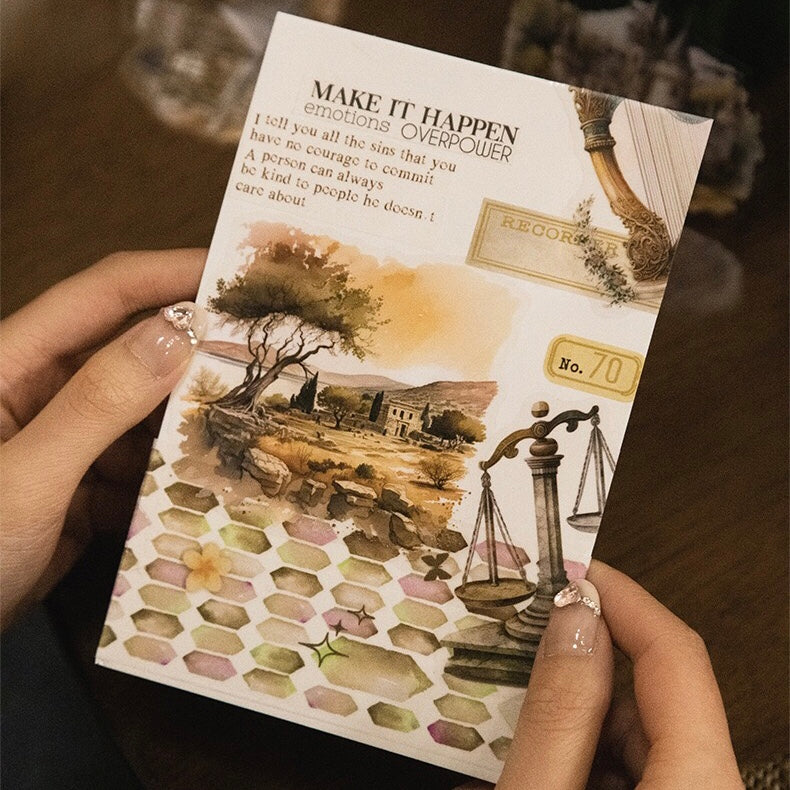 「1601af」 コーヒー 旅行 ステッカー シール 全6種 30枚入