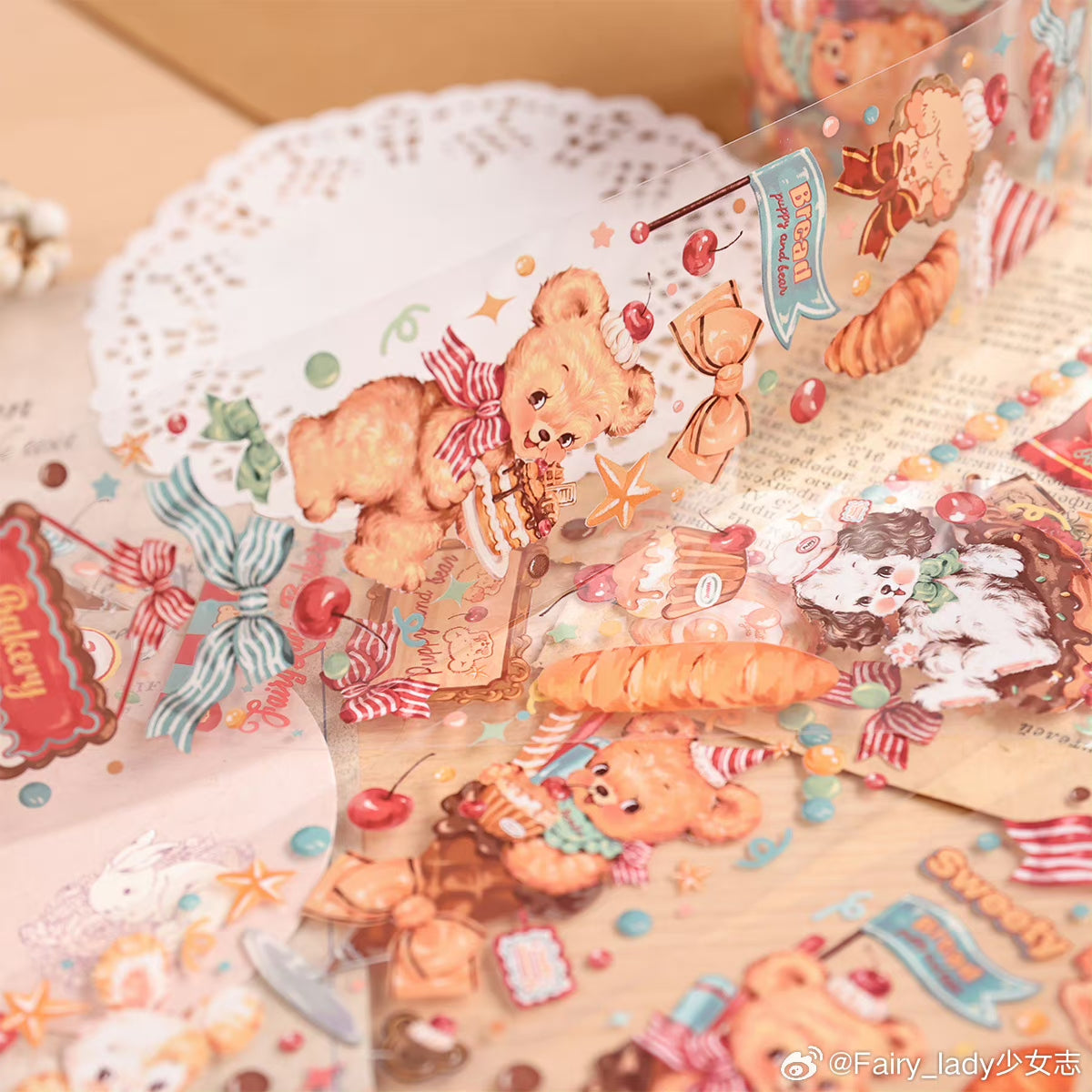 「1523」Fairylady 少女志 PETテープ マスキングテープ 黑巧烘焙屋