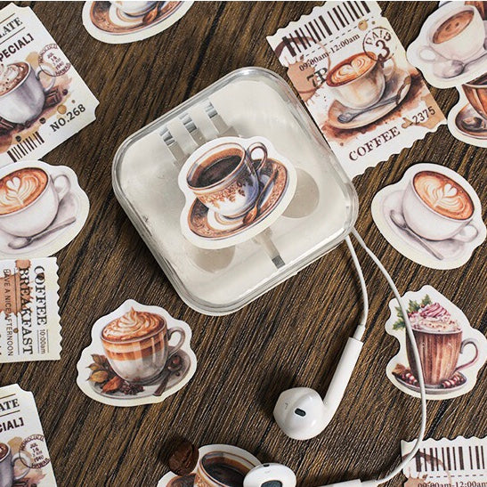 「1735af」ヴィンテージ コーヒー カフェ ステッカー シール 全6種