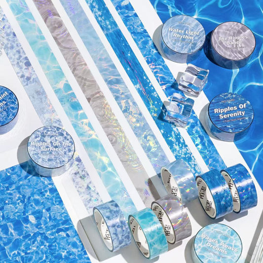 「2056af」海　水面　マスキングテープ　PETテープ　全6種